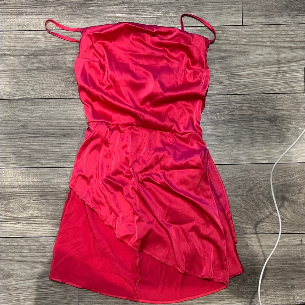 SHEIN Red Satin Dress